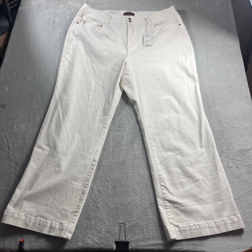 Judy Blue White Wide Leg Jeans Plus Size 24W JB88969 WHT-CO High Rise Denim